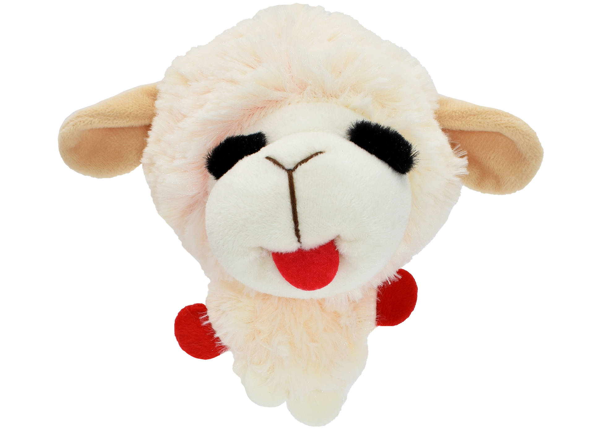 Multipet Lamb Chop Knobby Noggins dog toy, 5 inch, knobby rubber ball head