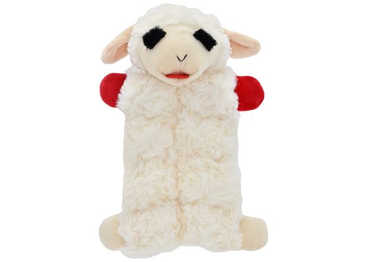 Multipet Lamb Chop Squeaker Mat dog toy, 9 inch, flat mat with 9 squeakers