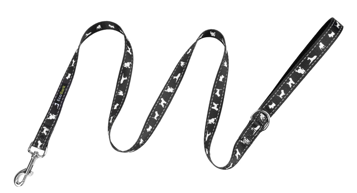 Black Comfort Grip Dog Leash, 4 to 6 ft
