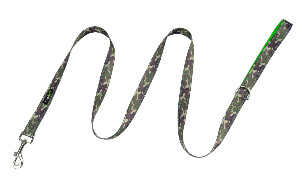 Camo Comfort Grip Dog Leash, 4 to 6 ft