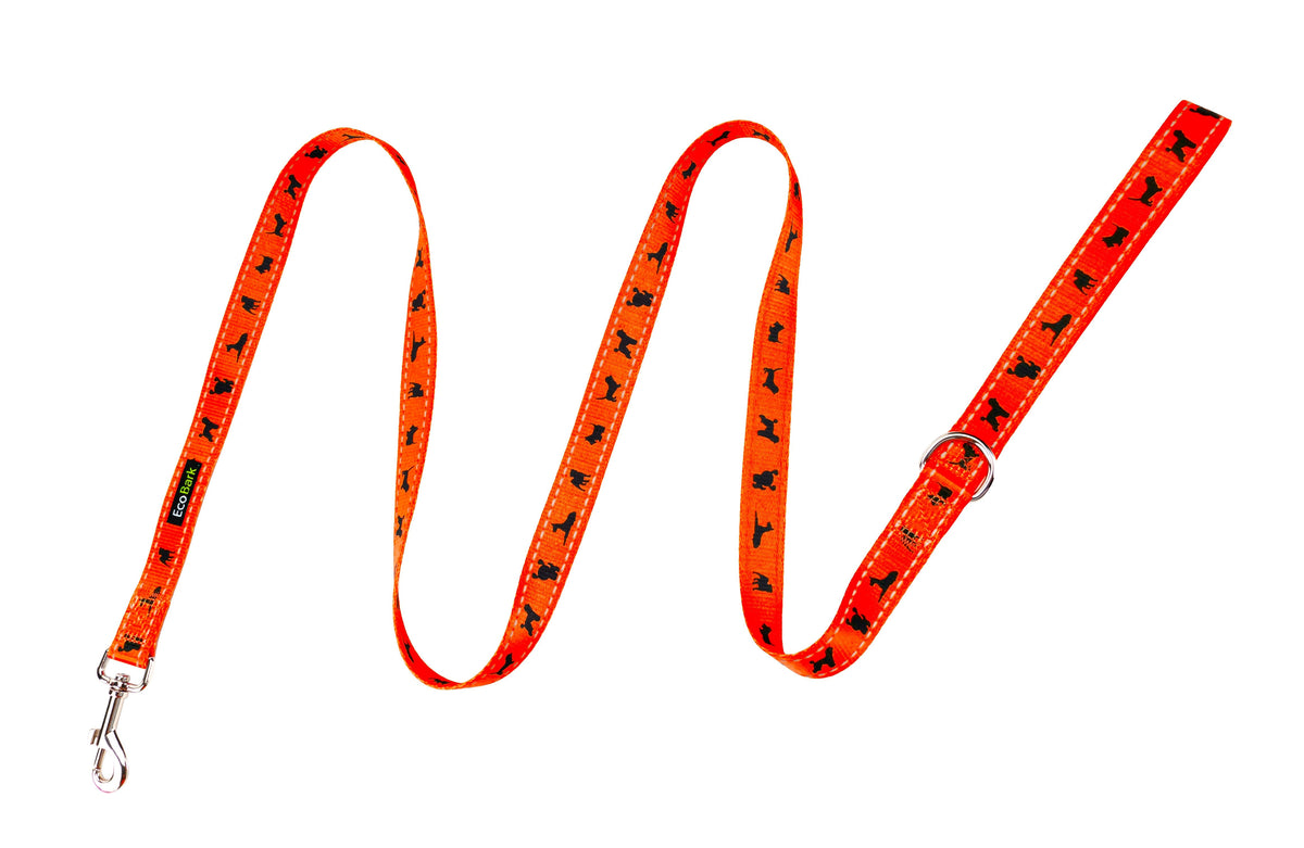 Safety Orange Comfort Grip Dog Leash, 4 to 6 ft