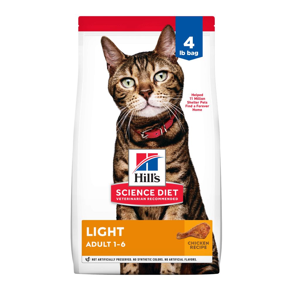 Hill's Science Diet Adult Light Chicken Recipe dry cat food bag