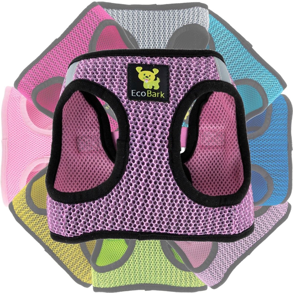 Lilac Pink Step-In Dog Harness, Reflective Mesh, Teacup to XL