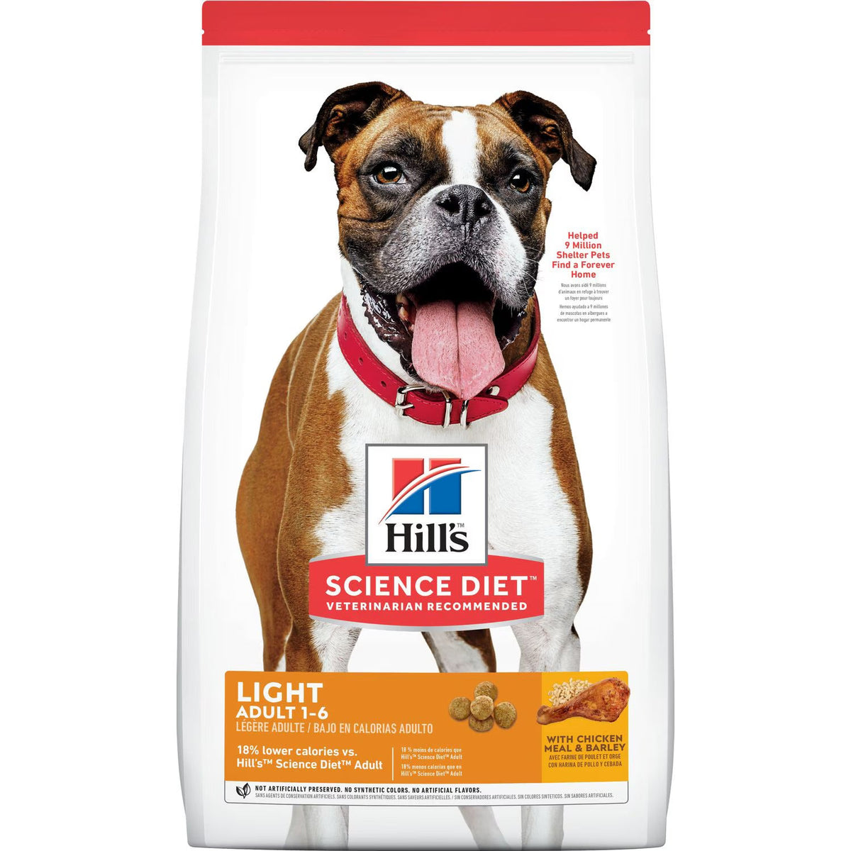 30lb bag of Hill's Science Diet Adult Light with Chicken Meal & Barley dry dog food
