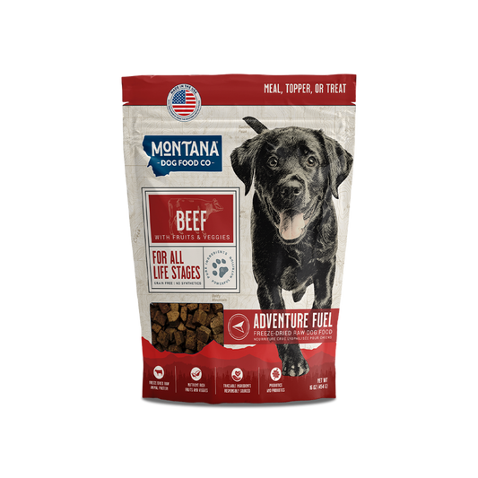 Beef Adventure Fuel bag, Montana Dog Food Co, sold through Sniff and Shift