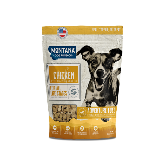 Chicken Adventure Fuel bag, Montana Dog Food Co, sold through Sniff and Shift