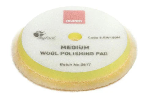 RUPES D-A Medium Wool Polishing Pad, 6" Yellow (9.NW160M)
