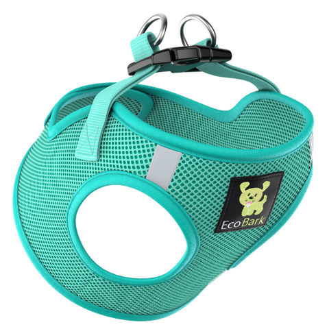 Mint Turquoise Step-In Dog Harness, Reflective Mesh, Teacup to XL