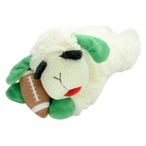 Multipet Tailgate Lamb Chop w/ Football Dog Toy  6.5"
