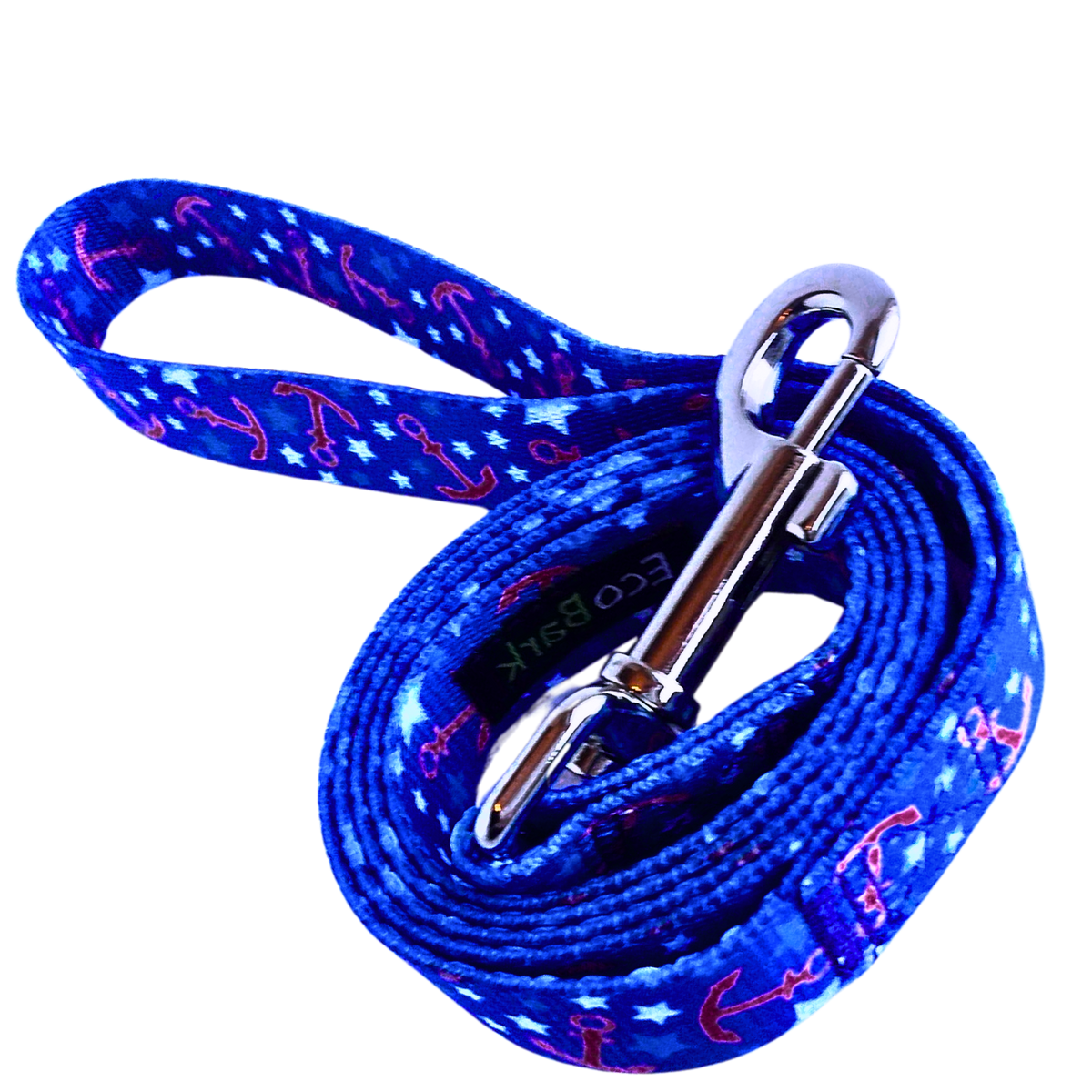 Nautical Comfort Grip Dog Leash, 4 to 6 ft, EcoBark Pet Supplies, sold through Sniff and Shift