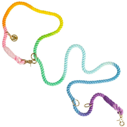 Nola Hands-Free Rope Dog Leash, 7 feet, worn 6 ways, Pink Papyrus Co., sold through Sniff and Shift