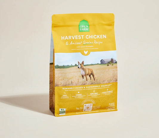Open Farm Chicken & Ancient Grains 4lb dry dog food bag