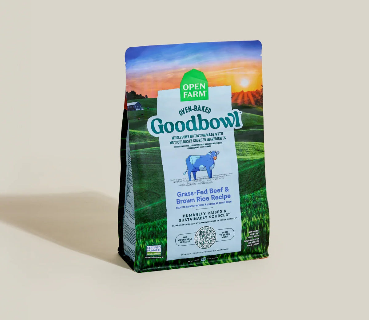 Open Farm Goodbowl Grass-Fed Beef & Brown Rice 3.5lb dry dog food bag