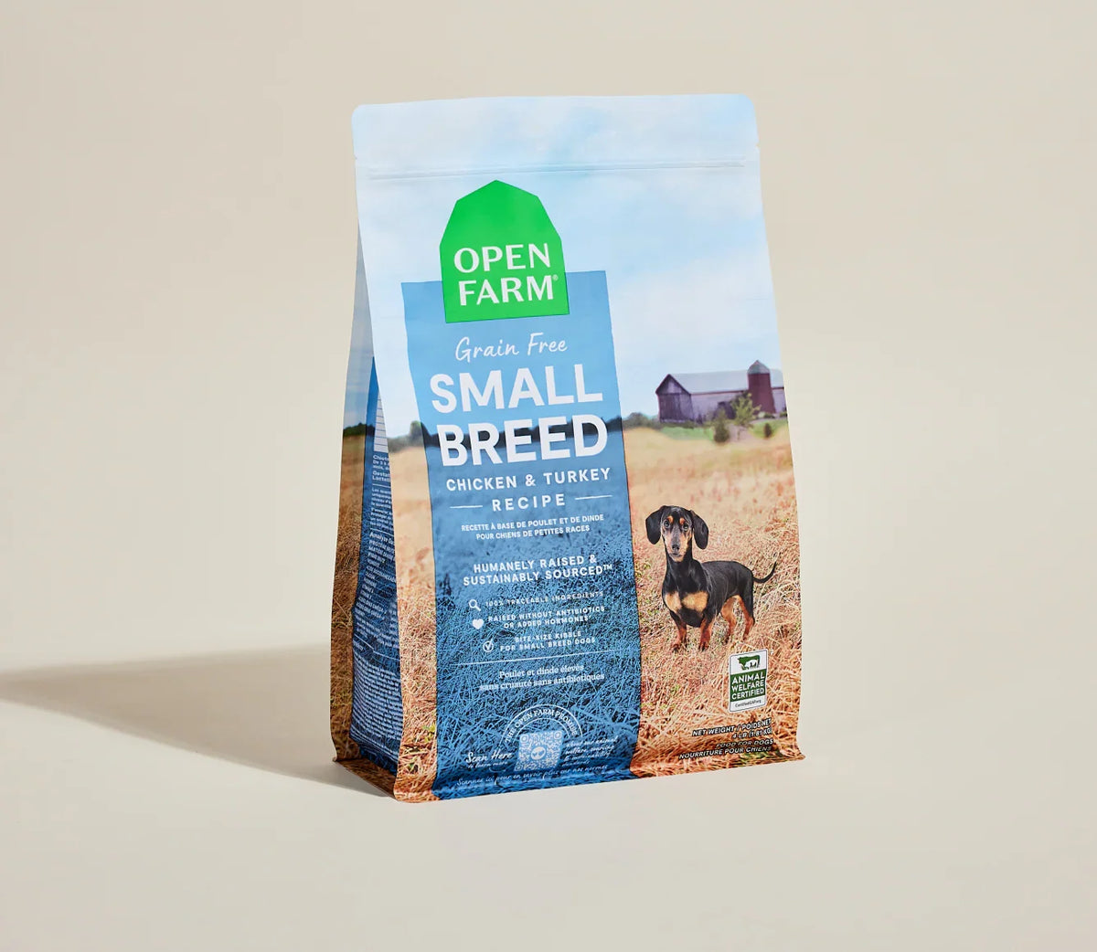 Open Farm Small Breed Grain Free Chicken & Turkey 4lb dry dog food bag