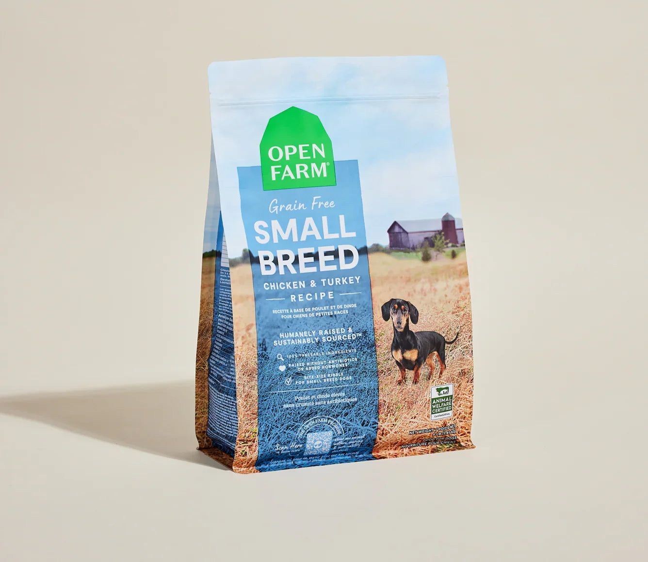 Open Farm Small Breed Grain Free Chicken & Turkey 4lb dry dog food bag