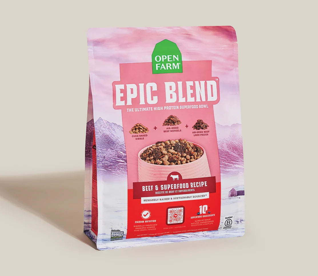 Open Farm Epic Blend Beef & Superfood 3.5lb dry dog food bag