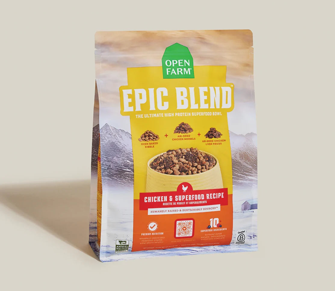Open Farm Epic Blend Chicken & Superfood dry dog food bag