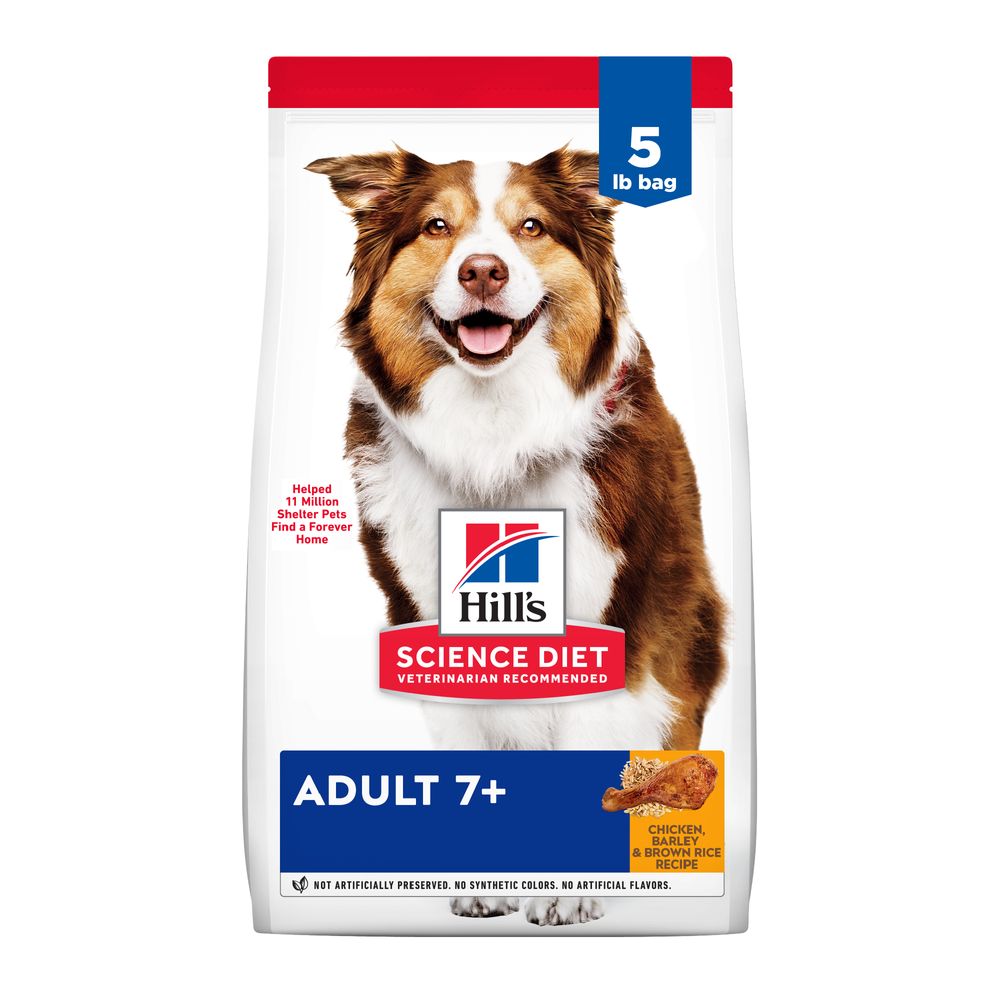 Bag of Hill's Science Diet Senior 7+ Chicken Meal, Barley and Rice Recipe dry dog food