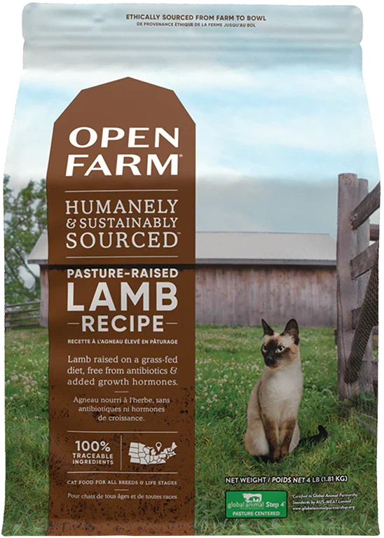 2lb bag of Open Farm Pasture Raised Lamb dry cat food