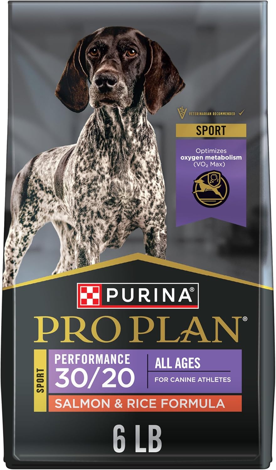 Bag of Purina Pro Plan Sport Performance 30/20 Salmon and Rice dry dog food