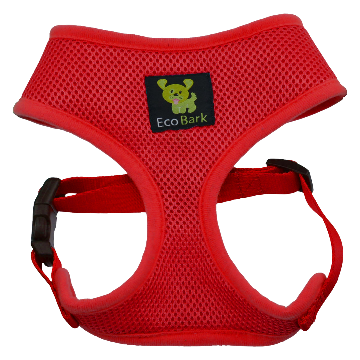 Cherry Red Over-the-Head Dog Harness, Vest Halter, XS to XX-Large, EcoBark Pet Supplies, sold through Sniff and Shift