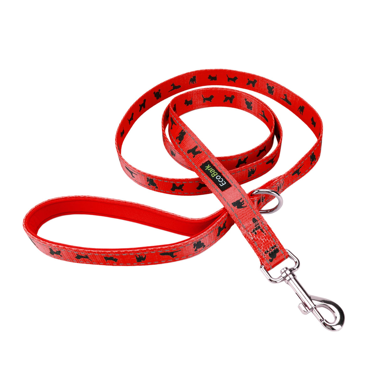 Cherry Red Comfort Grip Dog Leash, 4 to 6 ft