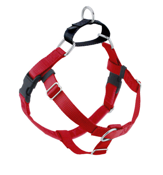 Red Freedom No-Pull Dog Harness by 2 Hounds Design, sold through Sniff and Shift