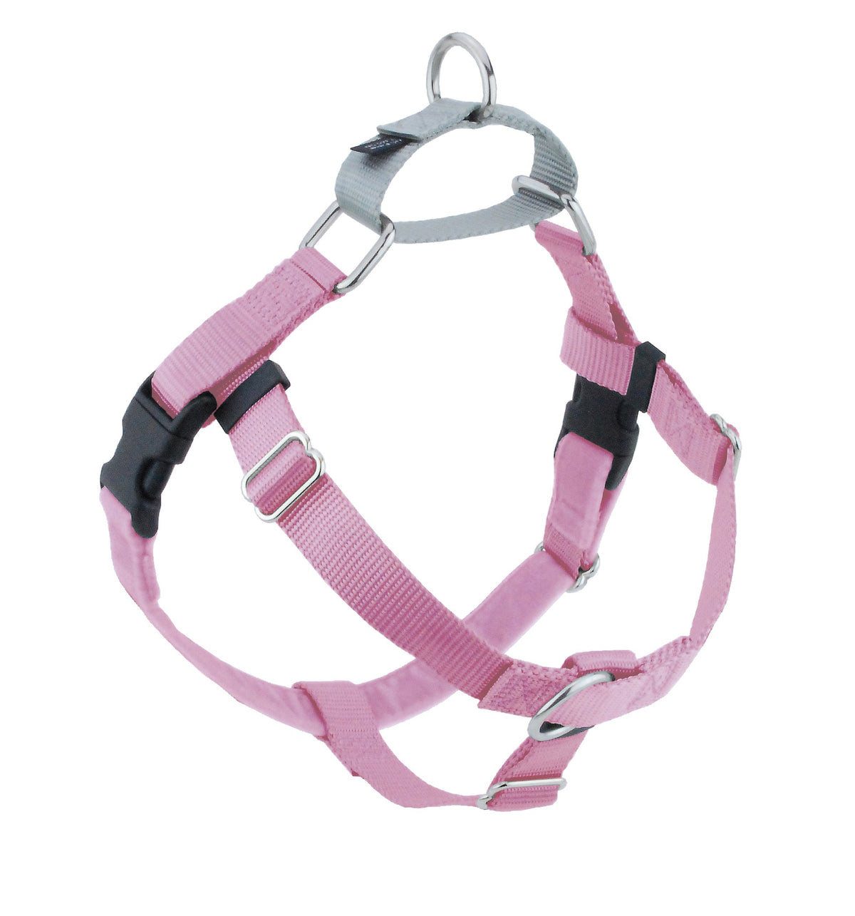Rose Pink Freedom No-Pull Dog Harness by 2 Hounds Design, sold through Sniff and Shift