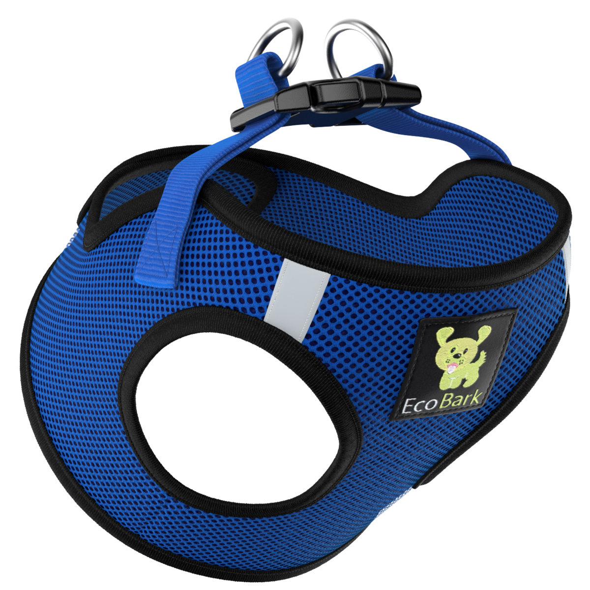 Step-In Dog Harness, Reflective Mesh, Royal Blue, EcoBark Pet Supplies, sold through Sniff and Shift