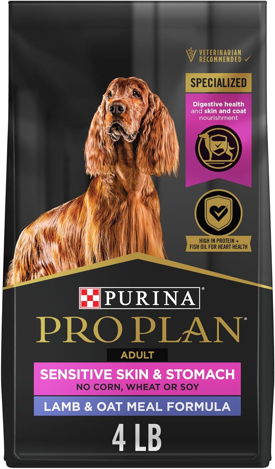 Bag of Purina Pro Plan Sensitive Skin & Sensitive Stomach Lamb & Oat Meal dry dog food
