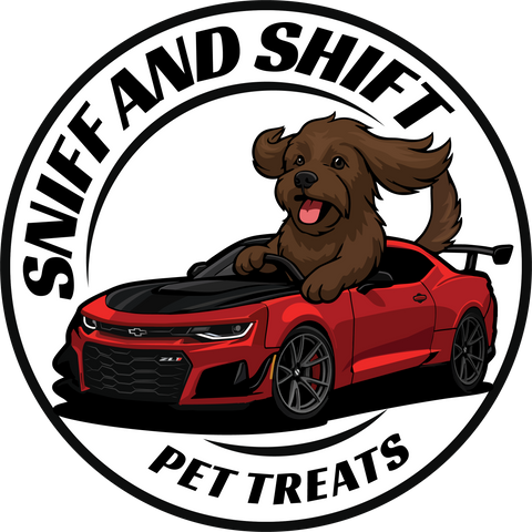 Sniff and Shift Circle-Logo Dog Bandana