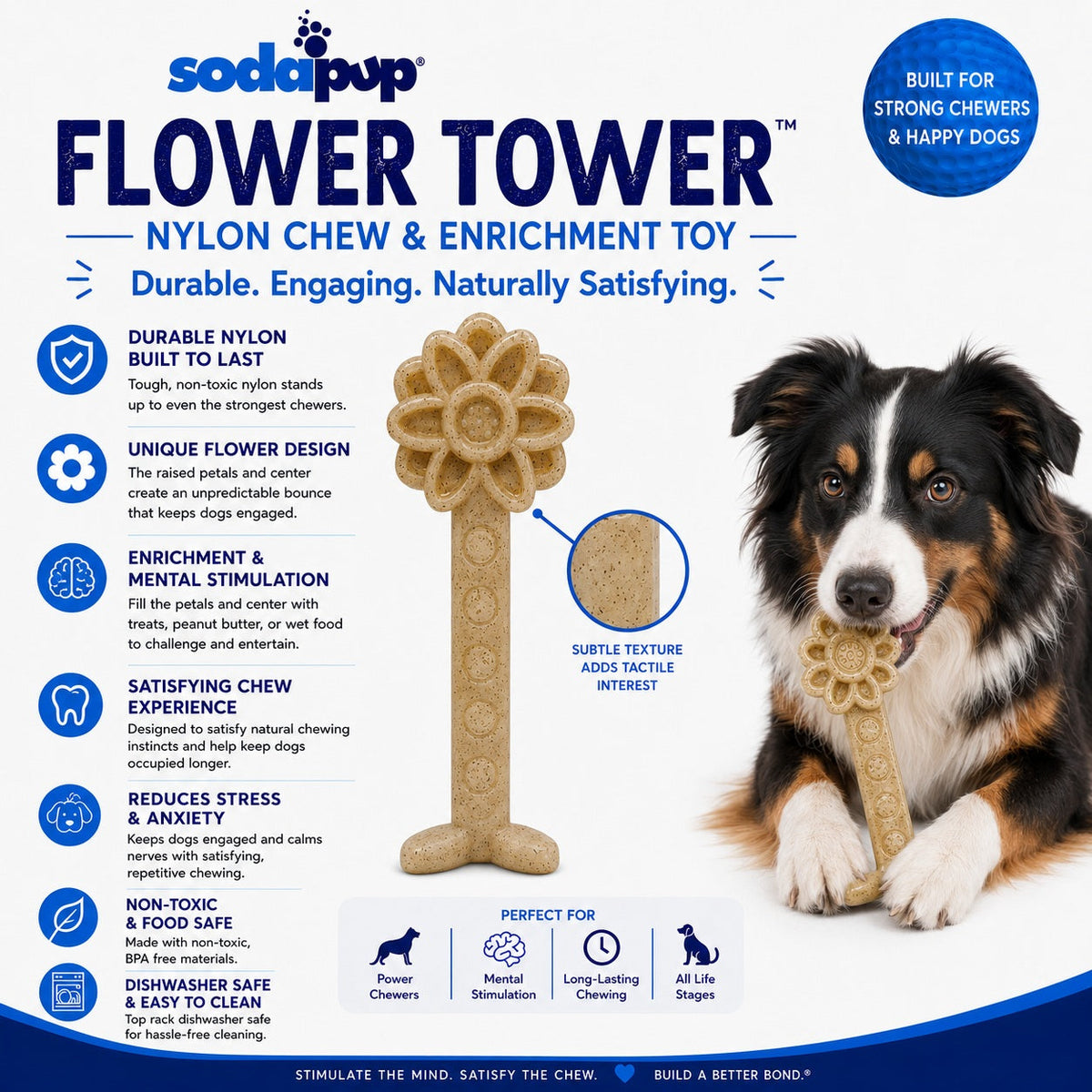 Flower Tower Nylon Chew Toy