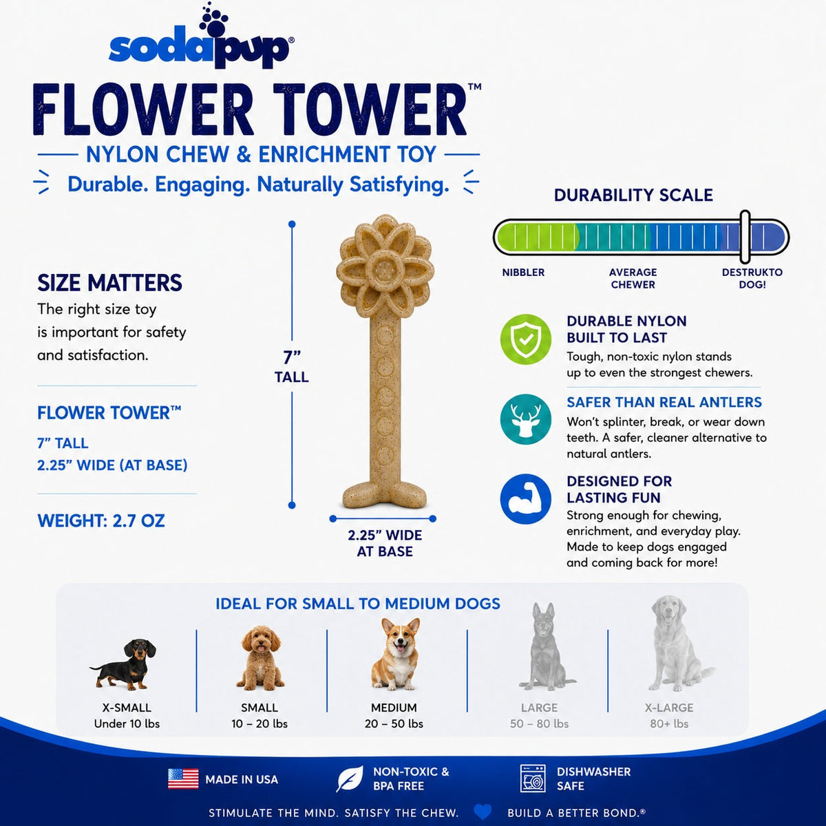 Flower Tower Nylon Chew Toy