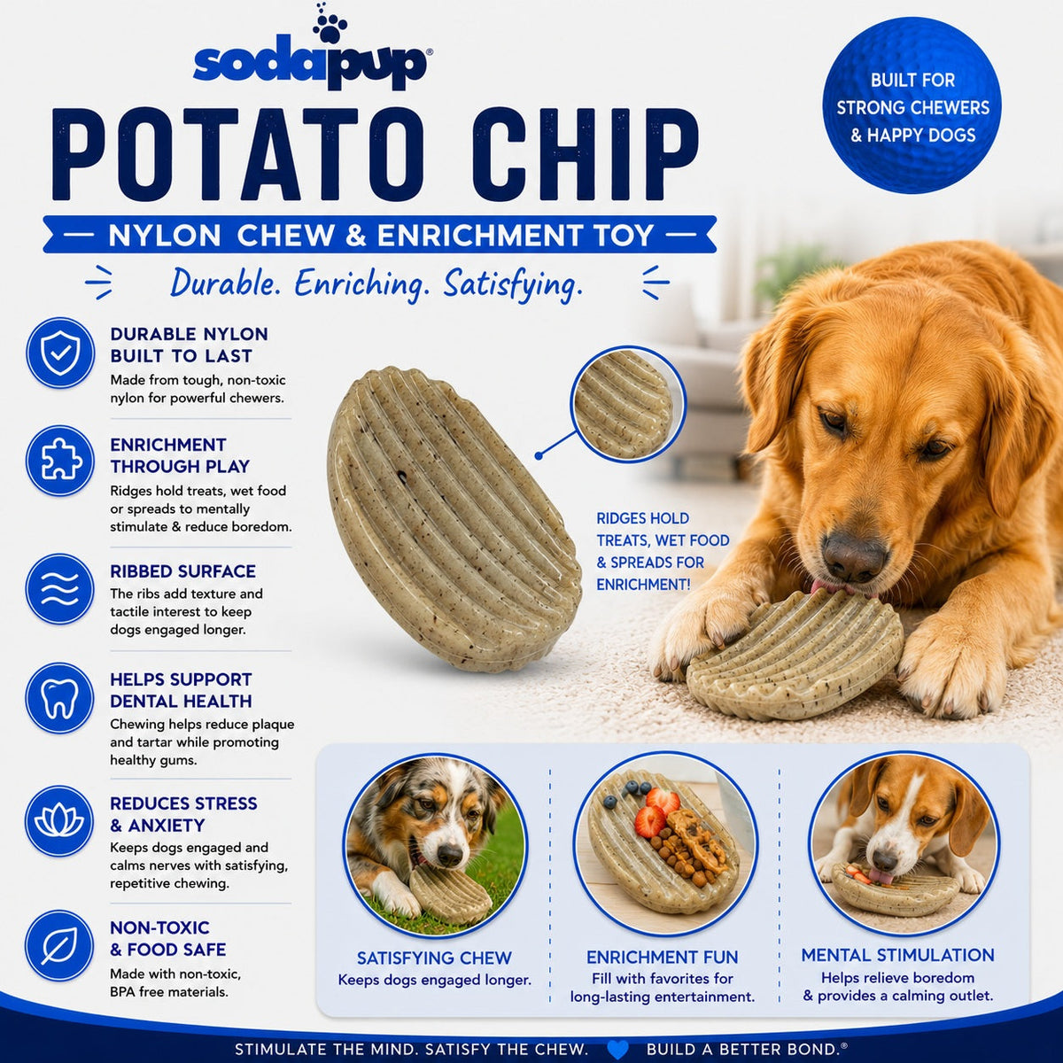 Potato Chip Nylon Chew and Lick Toy