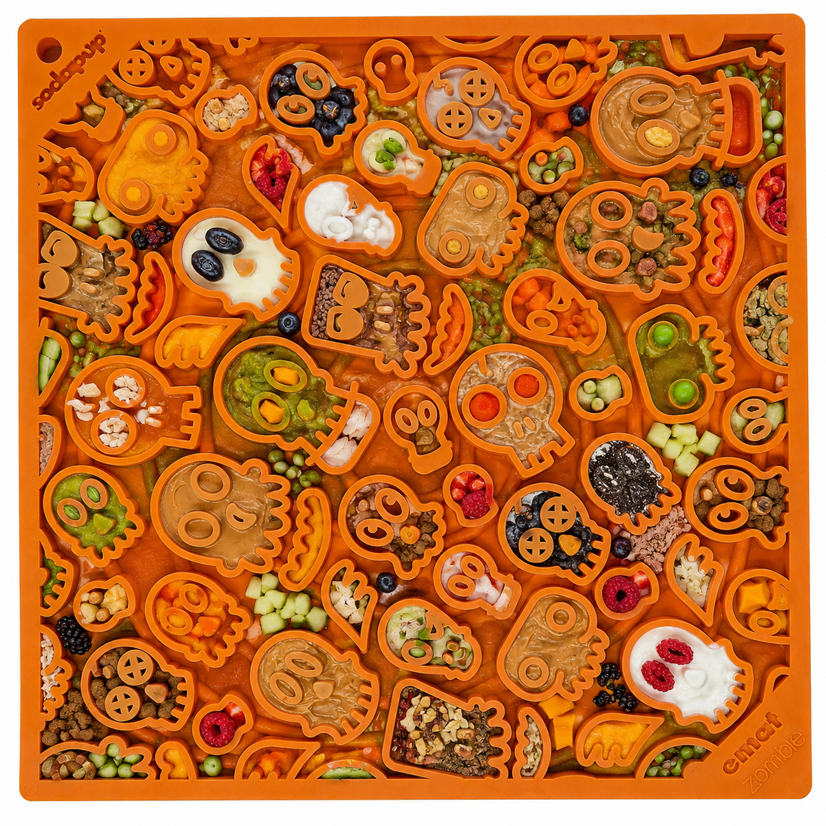 Zombie eMat Halloween Skull Design Lick Mat