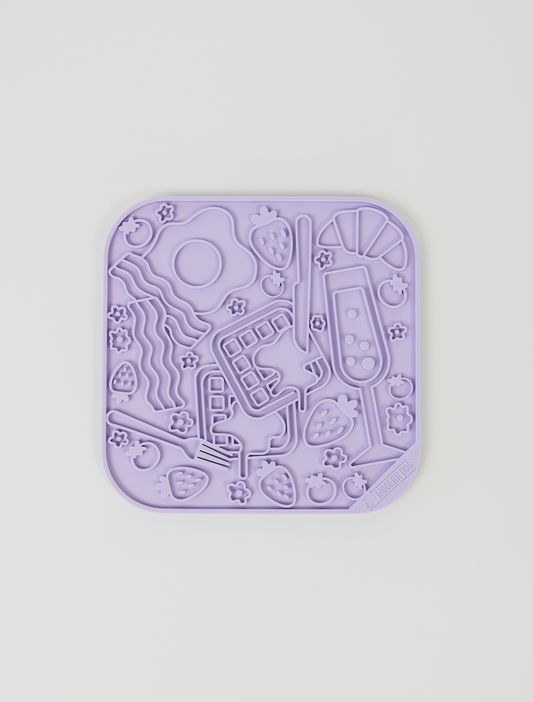 Munch'n & Brunch'n silicone lick mat with suction cups by The Modern Dog Company, sold through Sniff and Shift