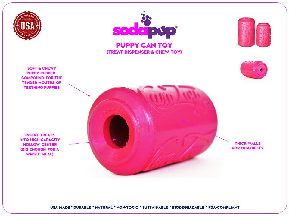 Puppy Can Toy Rubber Chew Toy Small