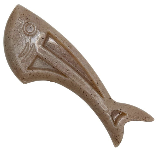 Dog Fish nylon chew toy with recessed enrichment areas, SodaPup, sold through Sniff and Shift
