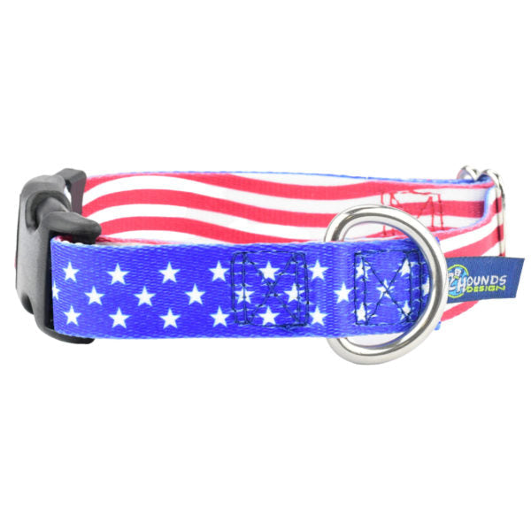 Star Spangled EarthStyle Dog Collar by 2 Hounds Design, sold through Sniff and Shift