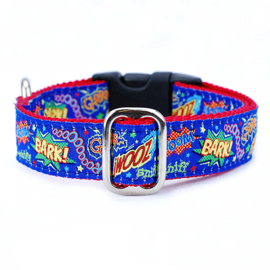 Super Dog Essential Dog Collar 1″ by 2 Hounds Design, sold through Sniff and Shift