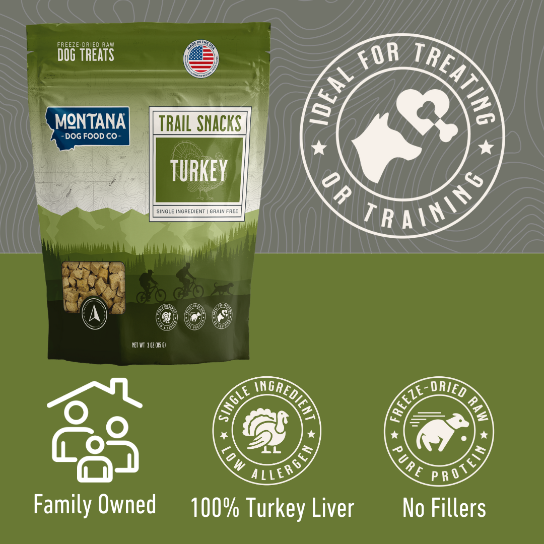 Montana Dog Food Co Turkey Heart Trail Snacks, 3 oz Dog Treats
