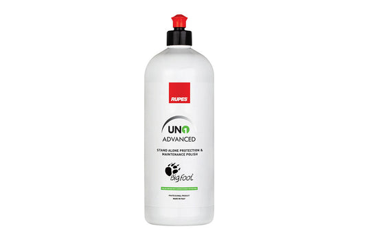RUPES UNO Advanced 1000 ml white bottle with a black flip top cap and the red RUPES logo