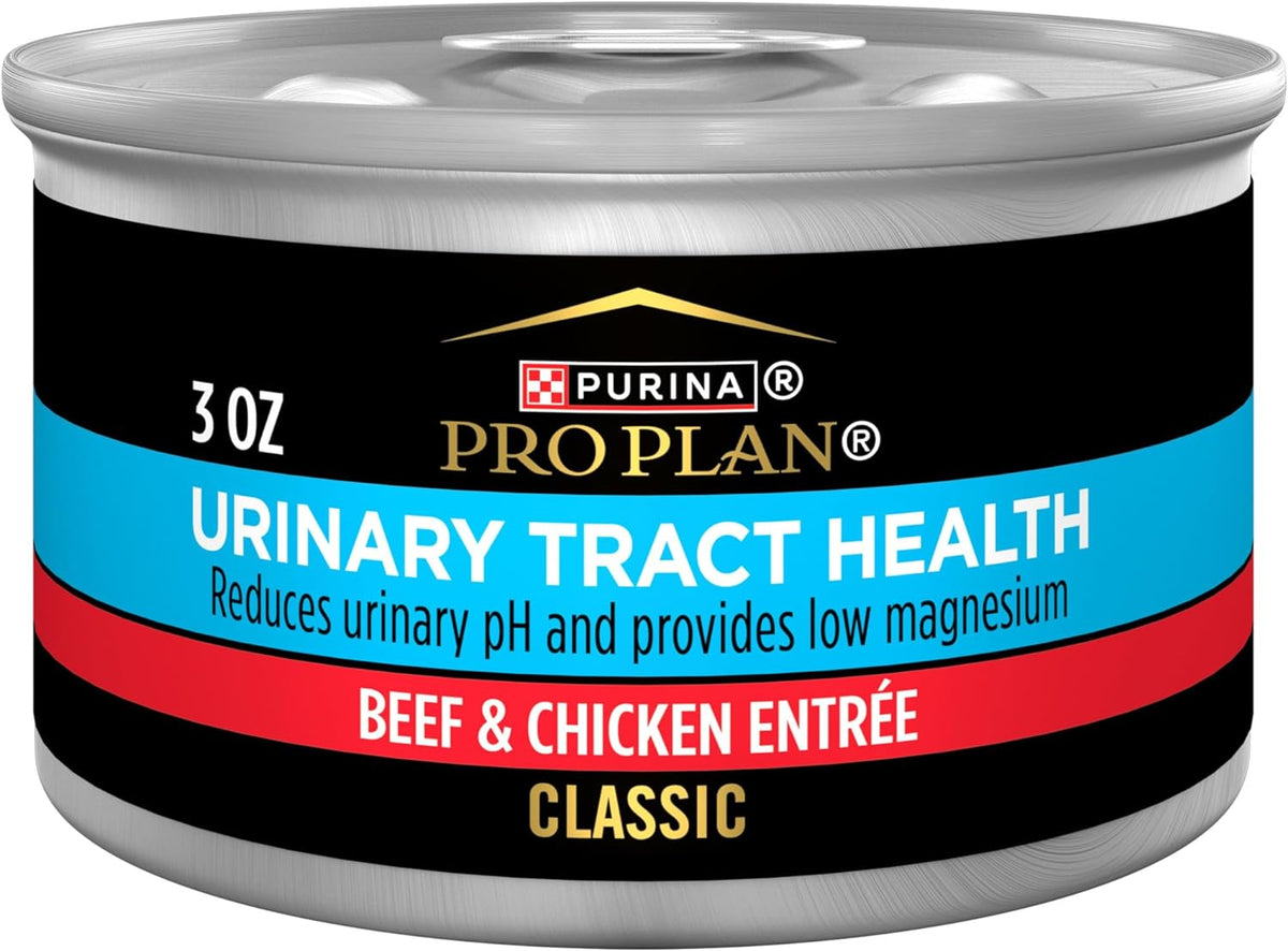 Pro Plan Urinary Tract Health Beef & Chicken entree wet cat food can, 3oz
