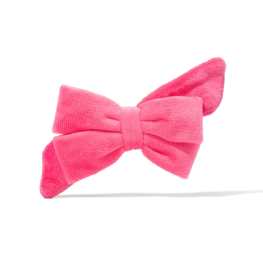 Valentina Dog Babe Bow in bubblegum pink velvet, Small and Large sizes, Pink Papyrus Co., sold through Sniff and Shift