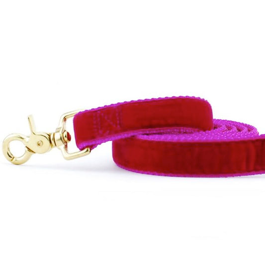 Raspberry Velvet Dog Leash by 2 Hounds Design, sold through Sniff and Shift