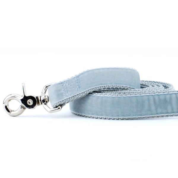 Silver Velvet Dog Leash by 2 Hounds Design, sold through Sniff and Shift
