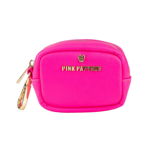 Cleo Waste Bag Holder & Treat Pouch in vegan leather, Pink Papyrus Co., sold through Sniff and Shift