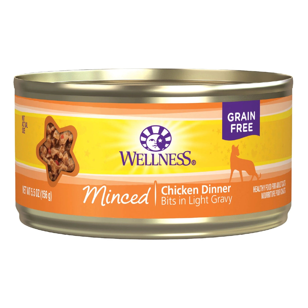 Wellness Complete Health chicken dinner pate wet cat food can, 3 oz