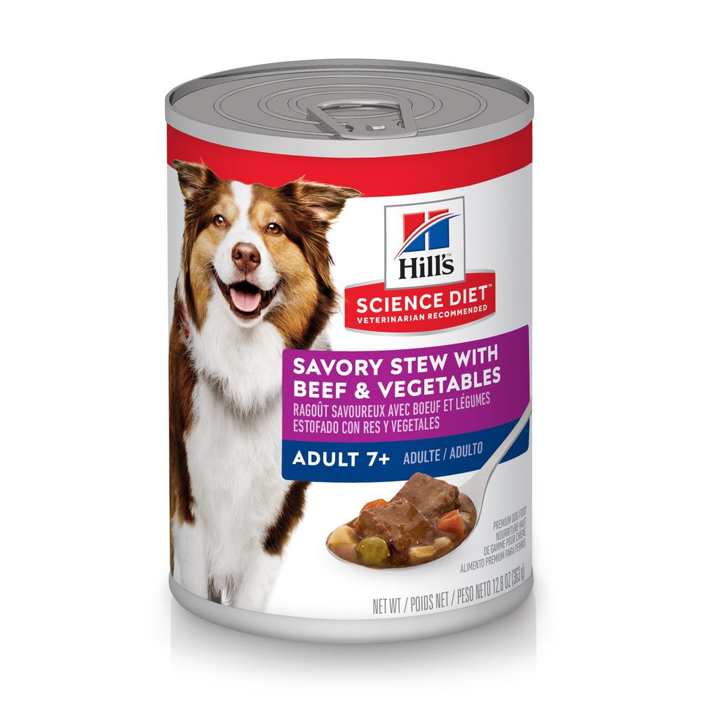 Hill's Science Diet Savory Stew with Beef & Vegetables wet dog food can, 12.8oz