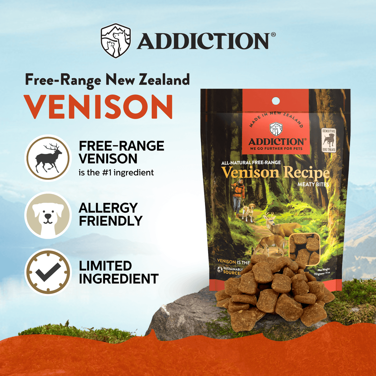Viva La Venison Small Breed Food & Treats Bundle